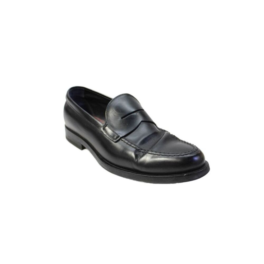 Tods Mens Leather Slip On Loafers Dress Shoes Black Size 10.5
